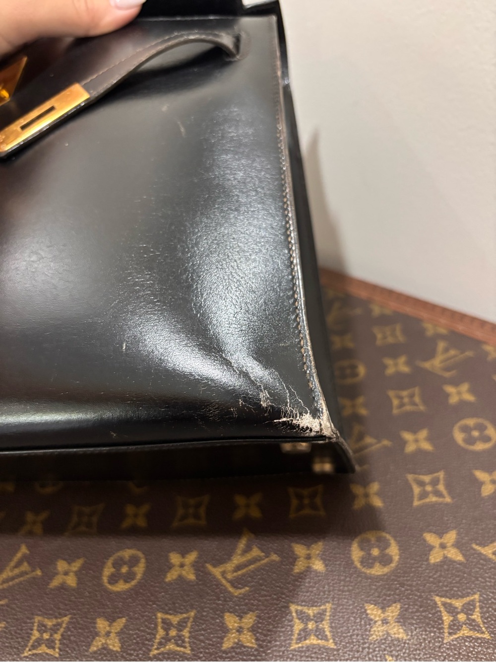 Authentic HERMES Vintage 1989 KELLY 32 black box leather - Picture 8 of 16